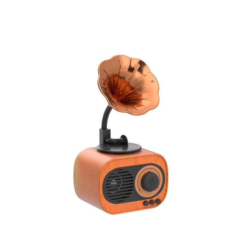 BGJOY Retro Music Speaker Vintage Wireless Portable Outdoor Speakers Loud Stereo Sound Rechargeable Speaker Built in Mic Support Answering Calls USB TF Card AUX for Home Party Office - Image 4